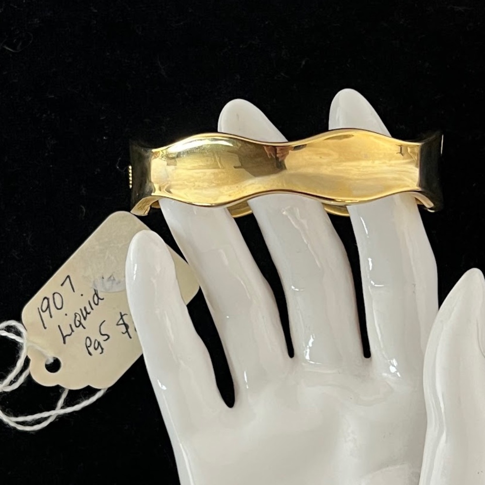 Vintage Clamp Bangle/Cuff Bracelet Gold Tone - Picture 11 of 11